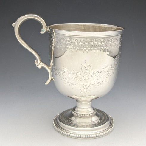 1862 年英國古董純銀(925 銀)馬克杯 133 克亨利威爾金森
